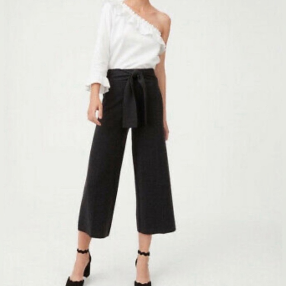 Club Monaco Black Wool Knit Culottes Size M